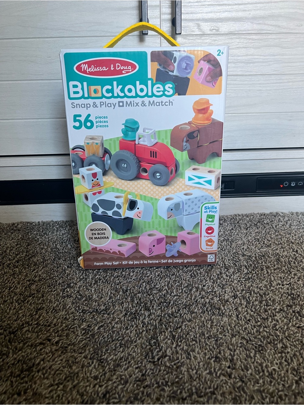 Melissa & Doug Blackables Farm Play Set - Red, Brown, Pink, White, Green, Gray